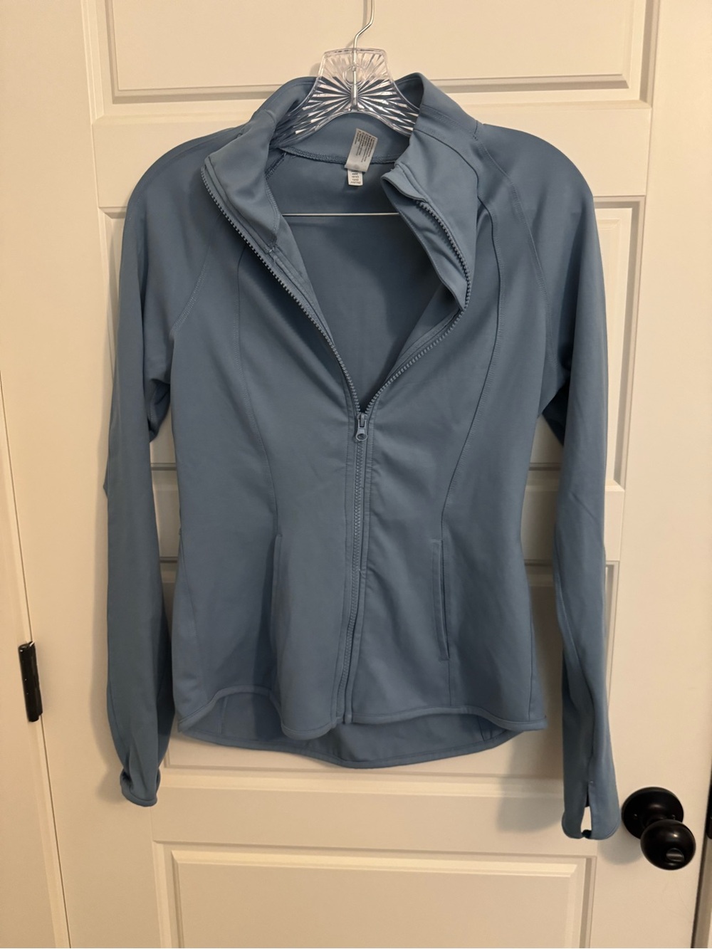 Yogalicious Light Blue Full-Zip Athletic Jacket